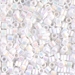 DBL-0202:  HALF PACK White Pearl AB 8/0 Miyuki Delica Bead 50 grams - DBL-0202_1/2pk