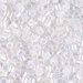 DBL-0222:  HALF PACK White Opal AB 8/0 Miyuki Delica Bead 50 grams - DBL-0222_1/2pk
