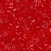 DBL-0704:  HALF PACK Transparent Red Orange 8/0 Miyuki Delica Bead 50 grams - DBL-0704_1/2pk