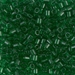 DBL-0705:  HALF PACK Transparent Green 8/0 Miyuki Delica Bead 50 grams - DBL-0705_1/2pk