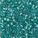 DBL-0904:  HALF PACK Sparkling Aqua Green Lined Crystal 8/0 Miyuki Delica Bead 50 grams - DBL-0904_1/2pk