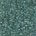 DBM0060:  HALF PACK Lime Lined Crystal AB 10/0 Miyuki Delica Bead 50 grams - DBM0060_1/2pk