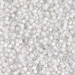 DBM0066:  HALF PACK White Lined Crystal AB 10/0 Miyuki Delica Bead 50 grams - DBM0066_1/2pk
