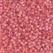 DBM0070:  HALF PACK Coral Lined Crystal Luster 10/0 Miyuki Delica Bead 50 grams - DBM0070_1/2pk