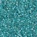 DBM0079:  HALF PACK Turquoise Green Lined Crystal AB 10/0 Miyuki Delica Bead 50 grams - DBM0079_1/2pk