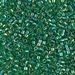 DBM0152:  HALF PACK Transparent Green AB 10/0 Miyuki Delica Bead 50 grams - DBM0152_1/2pk