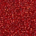 DBM0602:  HALF PACK Dyed Silverlined Red 10/0 Miyuki Delica Bead 50 grams - DBM0602_1/2pk