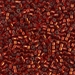 DBM0603:  HALF PACK Dyed Silverlined Red 10/0 Miyuki Delica Bead 50 grams - DBM0603_1/2pk