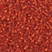 DBM0683:  HALF PACK Dyed Semi-Frosted Silverlined Red Orange 10/0 Miyuki Delica Bead 50 grams - DBM0683_1/2pk