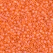 DBM0855:  HALF PACK Matte Transparent Orange AB 10/0 Miyuki Delica Bead 50 grams - DBM0855_1/2pk