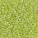 DBM0860:  HALF PACK Matte Transparent Chartreuse AB 10/0 Miyuki Delica Bead 50 grams - DBM0860_1/2pk