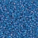 DBM0862:  HALF PACK Matte Transparent Capri Blue AB 10/0 Miyuki Delica Bead 50 grams - DBM0862_1/2pk