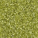 DBS0147:  HALF PACK Silverlined Chartreuse  15/0 Miyuki Delica Bead 50 grams - DBS0147_1/2pk