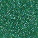 DBS0152:  HALF PACK Transparent Green AB  15/0 Miyuki Delica Bead 50 grams - DBS0152_1/2pk