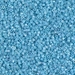 DBS0164:  HALF PACK Opaque Turquoise Blue AB  15/0 Miyuki Delica Bead 50 grams - DBS0164_1/2pk