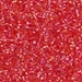 DBS0172:  HALF PACK Transparent Red AB  15/0 Miyuki Delica Bead 50 grams - DBS0172_1/2pk