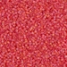 DBS0856:  HALF PACK Matte Transparent Red Orange AB  15/0 Miyuki Delica Bead 50 grams - DBS0856_1/2pk