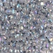 LDP-283:  HALF PACK Miyuki 3x5.5mm Long Drop Bead Noir Lined Crystal AB approx 125 grams - LDP-283_1/2pk