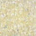 LMA-2146:  HALF PACK Miyuki 4x7mm Long Magatama Pale Yellow Lined Crystal AB approx 125 grams - LMA-2146_1/2pk
