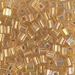SB-1003:  HALF PACK Miyuki 4mm Square Bead Silverlined Gold AB approx 125 grams - SB-1003_1/2pk