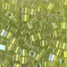 SB-1014:  HALF PACK Miyuki 4mm Square Bead Silverlined Chartreuse AB approx 125 grams - SB-1014_1/2pk