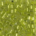 SB-14:  HALF PACK Miyuki 4mm Square Bead Silverlined Chartreuse approx 125 grams - SB-14_1/2pk
