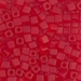 SB-141F:  HALF PACK Miyuki 4mm Square Bead Matte Transparent Ruby approx 125 grams - SB-141F_1/2pk