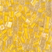 SB-202:  HALF PACK Miyuki 4mm Square Bead Lemon Lined Crystal approx 125 grams - SB-202_1/2pk