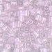 SB-207:  HALF PACK Miyuki 4mm Square Bead Pink Lined Crystal approx 125 grams - SB-207_1/2pk