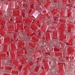 SB-226:  HALF PACK Miyuki 4mm Square Bead Cherry Lined Crystal approx 125 grams - SB-226_1/2pk
