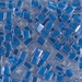 SB-238:  HALF PACK Miyuki 4mm Square Bead Blue Lined Crystal approx 125 grams - SB-238_1/2pk