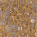 SB-244:  HALF PACK Miyuki 4mm Square Bead Squash Lined Crystal approx 125 grams - SB-244_1/2pk