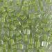 SB-245:  HALF PACK Miyuki 4mm Square Bead Lime Lined Crystal approx 125 grams - SB-245_1/2pk