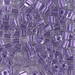 SB-2607:  HALF PACK Miyuki 4mm Square Bead Sparkling Purple Lined Crystal approx 125 grams - SB-2607_1/2pk