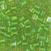 SB-2634:  HALF PACK Miyuki 4mm Square Bead Mint Lined Chartreuse approx 125 grams - SB-2634_1/2pk
