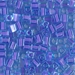 SB-2640:  HALF PACK Miyuki 4mm Square Bead Lilac Lined Aqua approx 125 grams - SB-2640_1/2pk