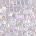 SB-265:  HALF PACK Miyuki 4mm Square Bead Transparent Pale Pink AB approx 125 grams - SB-265_1/2pk