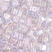 SB-272:  HALF PACK Miyuki 4mm Square Bead Pink Lined Crystal AB  approx 125 grams - SB-272_1/2pk