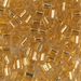 SB-3:  HALF PACK Miyuki 4mm Square Bead Silverlined Gold approx 125 grams - SB-3_1/2pk