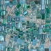 SB-MIX-25_1/2pk:  HALF PACK 4x4 Square Bead Mix - Touch of Teal  approx 125 grams - SB-MIX-25_1/2pk