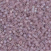 SB18-142FR:  HALF PACK Miyuki 1.8mm Square Bead Matte Transparent Smoky Amethyst AB approx 125 grams - SB18-142FR_1/2pk