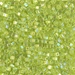 SB18-258:  HALF PACK Miyuki 1.8mm Square Bead Transparent Chartreuse AB approx 125 grams - SB18-258_1/2pk