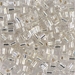 SB3-1:  HALF PACK Miyuki 3mm Square Bead Silverlined Crystal approx 125 grams - SB3-1_1/2pk