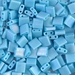 TL-413FR:  HALF PACK Matte Opaque Turquoise Blue AB Miyuki Tila Bead approx 50 grams - TL-413FR_1/2pk