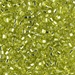TR10-1801:  HALF PACK Miyuki 10/0 Triangle Silverlined Chartreuse approx 125 grams - TR10-1801_1/2pk