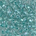 TR5-1528:  HALF PACK Miyuki 5/0 Triangle Sparkling Aqua Green Lined Crystal approx 125 grams - TR5-1528_1/2pk