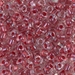 TR5-1554:  HALF PACK Miyuki 5/0 Triangle Sparkling Cranberry Lined Crystal approx 125 grams - TR5-1554_1/2pk