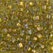 TR5-1817:  HALF PACK Miyuki 5/0 Triangle Sparkling Topaz Lined Chartreuse Luster approx 125 grams - TR5-1817_1/2pk