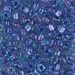 TR5-1827:  HALF PACK Miyuki 5/0 Triangle Sparkling Purple Lined Aqua Luster approx 125 grams - TR5-1827_1/2pk