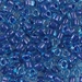 TR5-1828:  HALF PACK Miyuki 5/0 Triangle Blue Lined Aqua approx 125 grams - TR5-1828_1/2pk